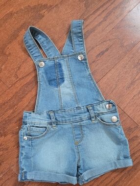 7 For All Mankind Baby Denim Short Overalls - 12 Months